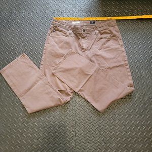 AG Adriano Goldschmied The Graduate Tailored Leg Chinos, Size 36x34, Brown, Used